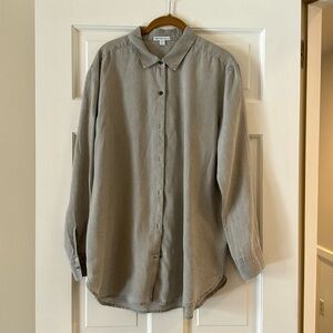 Gray Women's Button-Up Shirt